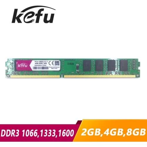 KEFU Memory RAM DDR3 2GB 4GB 8GB 1066mhz 1333mhz 1600MHZ PC3-8500 PC3-10600 PC3-12800 Desktop PC RAM Memory Memoria DIMM 4G 8G