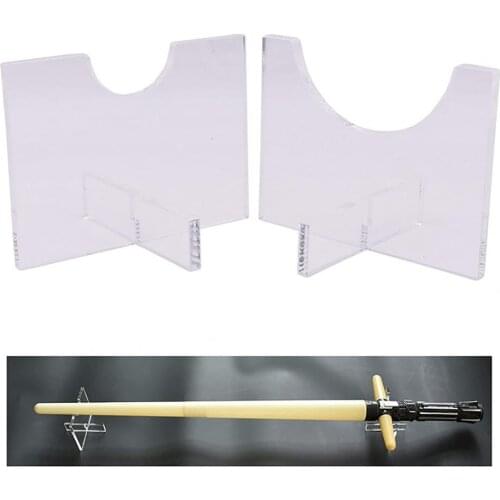 2Pcs Clear Acrylic Wall Mounted Display Stand Baseball Bat Rack Table Tennis Stick Horizontal Hanger Storage Holder Bracket 2021