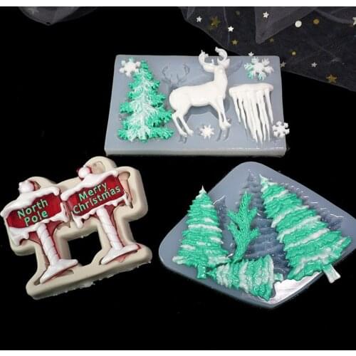 Christmas Snowflake Elk Crystal Epoxy Silicone Mold for Uv Epoxy Resin Moulds Key Chain Pendant Craft Tools Jewelry Supplies