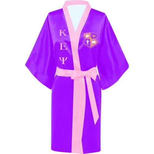Pink And Purple Greek Letters Epsilon Psi Robes Sorority Clothes