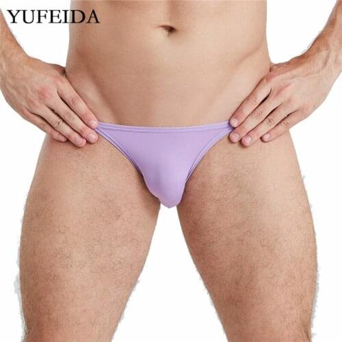 Sexy Men Underwear Smooth Ice Silk Low Rise Underpants See Through Mens Thongs G strings T-back Lingerie Male Slip Homme Panties