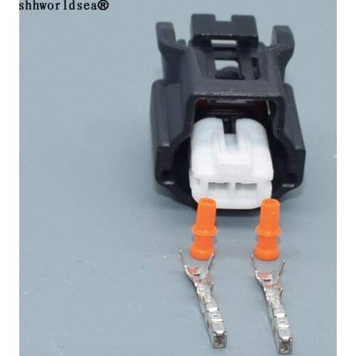Shhworldsea auto 2pin female waterproof housing socket auto connector with terminals and rubber seals 6189-7523