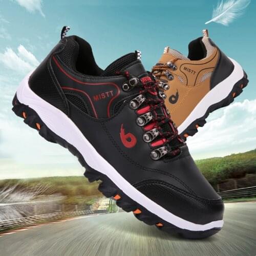 Trail Trekking Brand PU Climbing Shoes Rubber Platform Men Sneakers Lightweight Outdoor Hiking Shoes Size 39-48 Fashion Sport