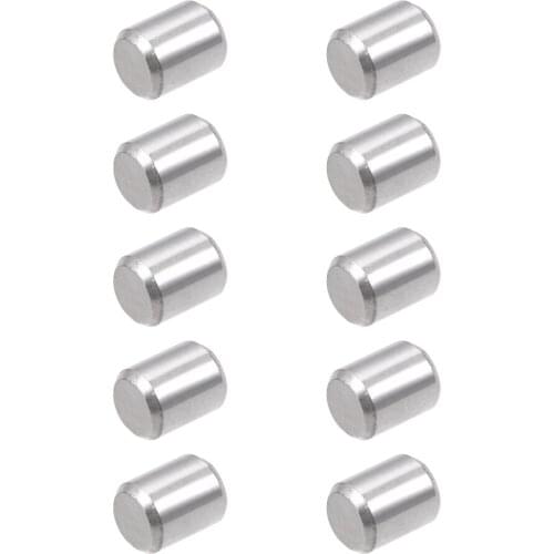 Uxcell 10Pcs 8mm x 10mm Dowel Pin 304 Stainless Steel Shelf Support Pin Fasten Elements Silver Tone