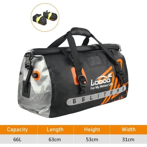 Waterproof Motorcycle Rear Tail Bag 40L 50L 66L 90L Capacity Storage Bag Motorbike Cycling Hiking Luggage Motorcycle Seat Bag