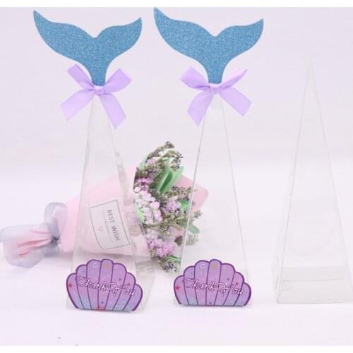 10 pcs DIY Wholesale Cone Shaped Size:5*5*16cm Thickness:0.25mm Clear PVC Box Packing Gift/Candy Transparent Model Display Box