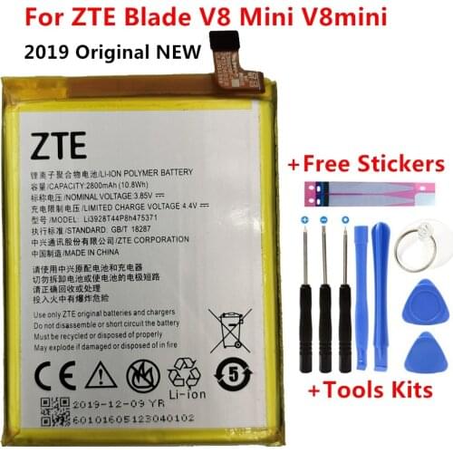 100% Original New 2800mAh Li3928T44P8h475371 Battery For ZTE Blade V8 Mini V8mini Batteries +Free tools