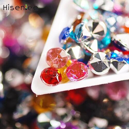 2MM 1000PCS High Quality Fashion Acrylic Sharp Bottom Design Shiny Colorful Rhinestone Style DIY Nail Art Accessories Decoration