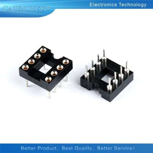 20pcs/lot DIP-8 Round Hole 8 Pins 2.54MM DIP DIP8 IC Sockets Adaptor Solder Type 8 PIN IC Connector In Stock