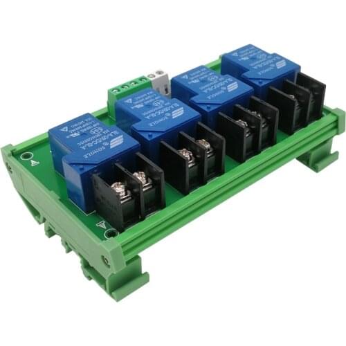 4 Channel 1 SPST-NO SLA-05VDC-SL-A(T90) 5VDC Coil Voltage DIN Rail Mount Interface Relay Module