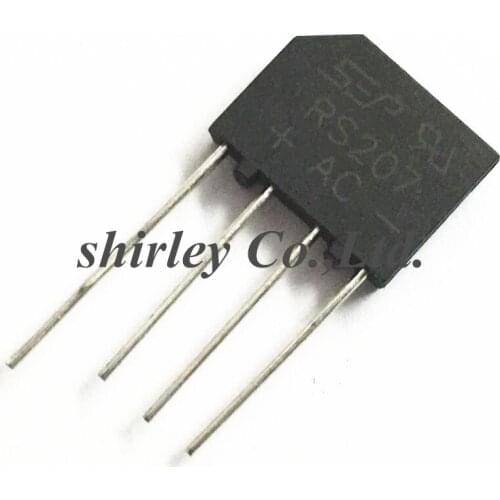 Free shiiping 50PCS Ballasts RS207 rectifier bridge 2A 1000V DIP-4 100%new