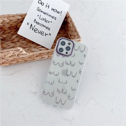 Artistic body girls chest Phone case for iPhone 7p 8p x XS xsmax 11 Pro 11 promax 12 6.1 12 Pro 12 Mini 12 promax case