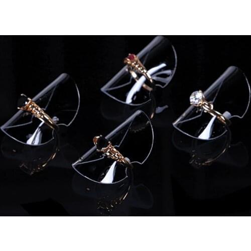 Black and clear ring holder ring display sheet jewelry organizer stands for ring stand holders case ring pad organizer
