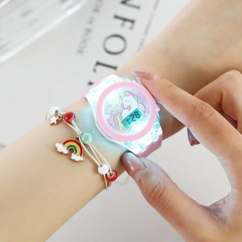 XSVO Childrens Luminous Watch Luminous Silicone Electronic Watch and Bracelet Gift