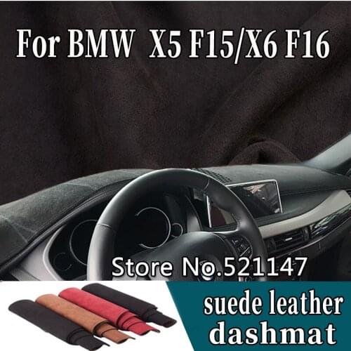 For BMW X5 F15 2013-2017/ X6 F16 2014-2019 Suede Leather Dashmat Dashboard Cover Pad Dash Mat Carpet Nonslip Car-Styling