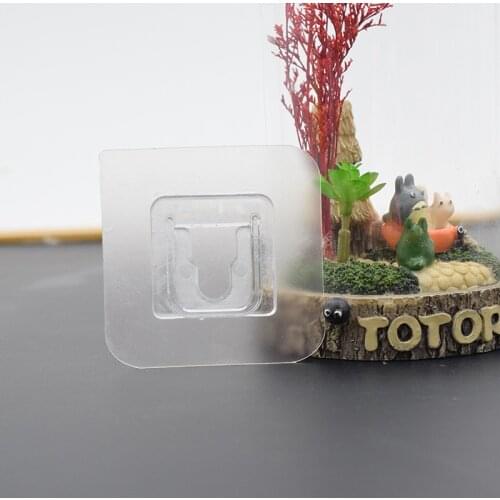 Double Sided Adhesive Wall Hooks Transparent Suction Cup Sucker Hook Strong Sticky Traceless Wall Hooks for Home Accessories