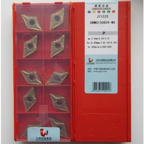 JXTC DNMG150604-MA JT1225 / DNMG150608-MA JT1225 / DNMG150612-MA JT1225 DNMG441 DNMG442 DNMG443 CNC carbide inserts 10PCS/BOX