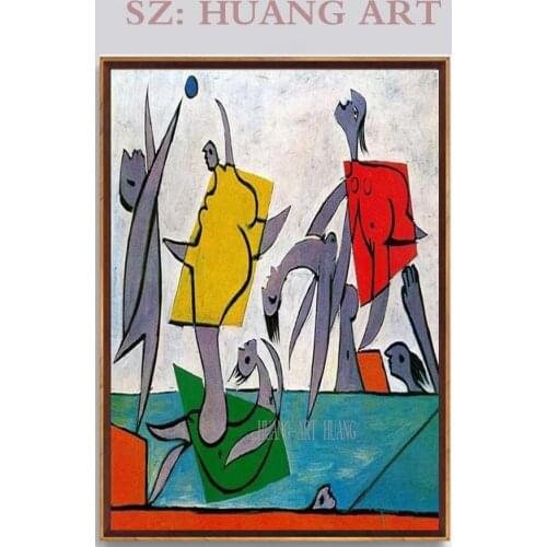 Character girl original Spanish artist Picasso oil painting high quality decorative lobby sofa porch aisle bedroom