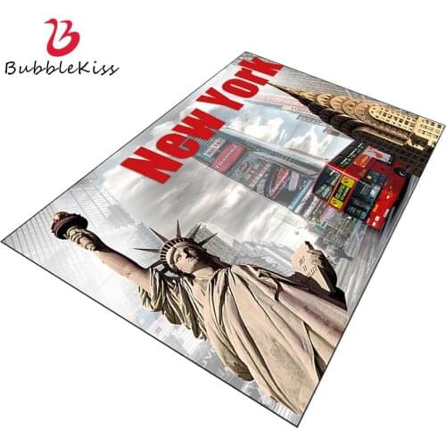 Bubble Kiss 2020 Rugs And Carpets For Modern Living Room American City Landscape Pattern Carpets Foldable Home Decor Area Carpet
