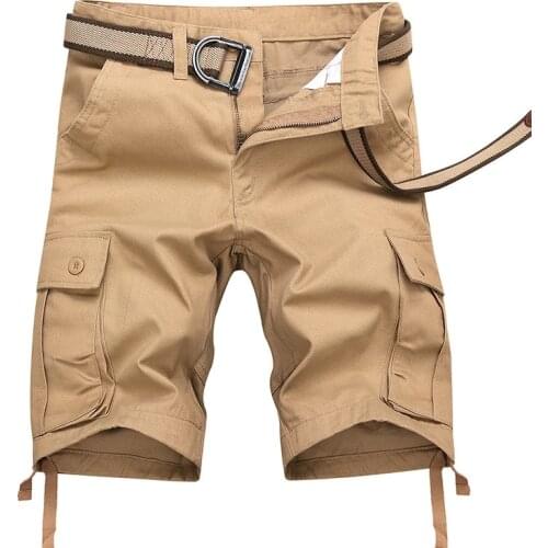 2021 Summer Casual Cotton Multi-Pocket Loose Shorts Army Military Tactical Shorts Plus Size 44 Camouflage Camo Cargo Shorts Men