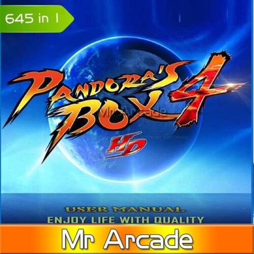 DIY Pandoras box4 645in1 JAMMA Arcade mame KIT for game borad 645in1 PCB joystick push button Wire harness power supply speaker