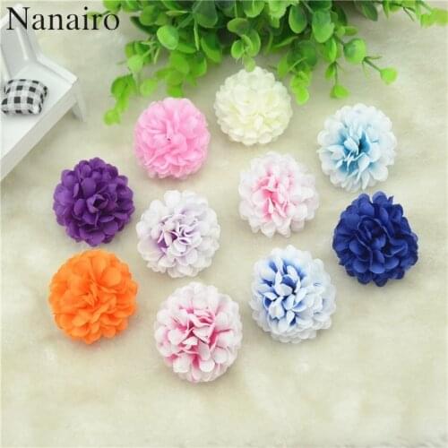 10 Pcs 4.5cm Cheap Daisy Mini Artificial Silk Rose Flowers Heads DIY Scrapbooking Fake Flower Kiss Ball For Wedding Decorative