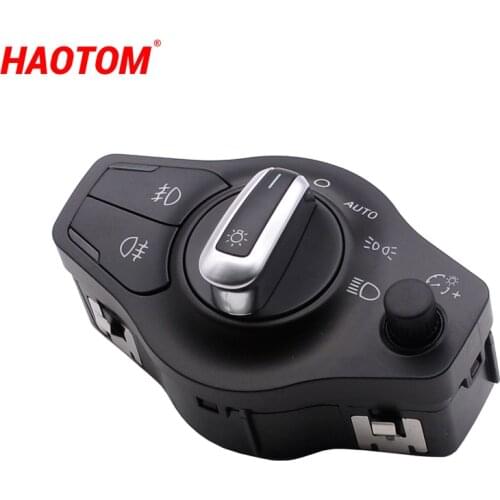 New Chrome AUTO Headlight Fog Light Switch Control For Audi A4 2009-2014 B8 S4 A5 S5 Q5 2009-2014 8K0941531AS