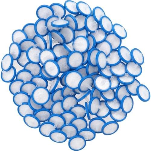 100 Pieces Disposable Needle Filters PP Dia.25mm Pre-filtration 25mm*0.45um
