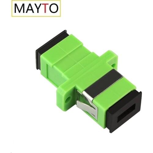 Free Shipping Wholesale 50 Pcs SC APC Fiber Optic Connector Adapter Flange Singlemode Simplex Coupler