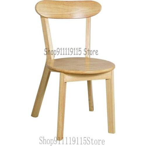Solid Wood Chair Nordic Louis Chair Simple Back Chair Household Dining Chair Restaurant Coffee Shop Leisure Net Red Chair