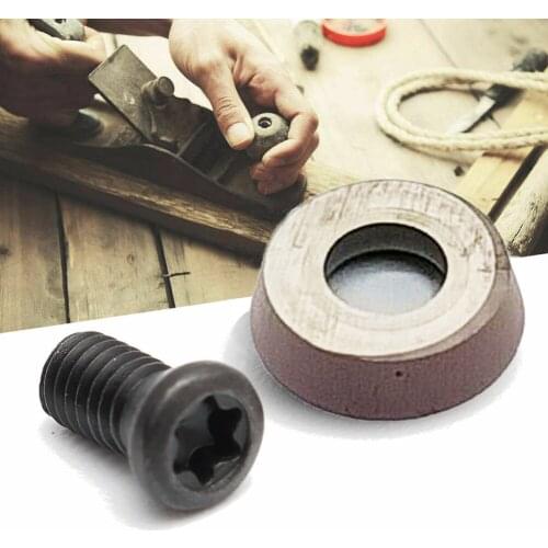 1 round carbide blade with a diameter of 10mm, with tungsten steel screws, for wood turning tools