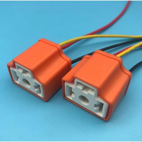 10/20/50Pcs H4 9003 Car Truck Female Ceramic Headlight Extension Connector Plug Light Lamp Wire Harness Socket Adapter
