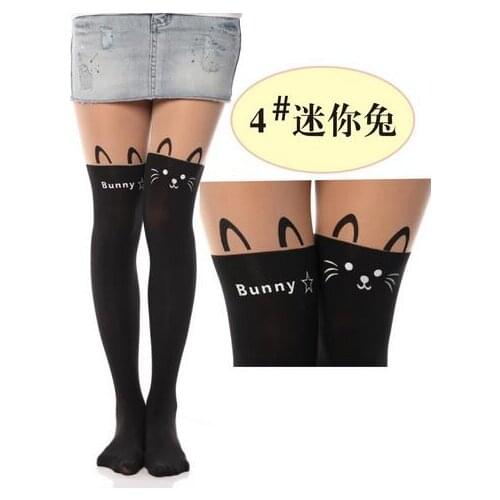 100pairs/lot fedex fast Japanese korean style woman print tights patchwork pantyhose