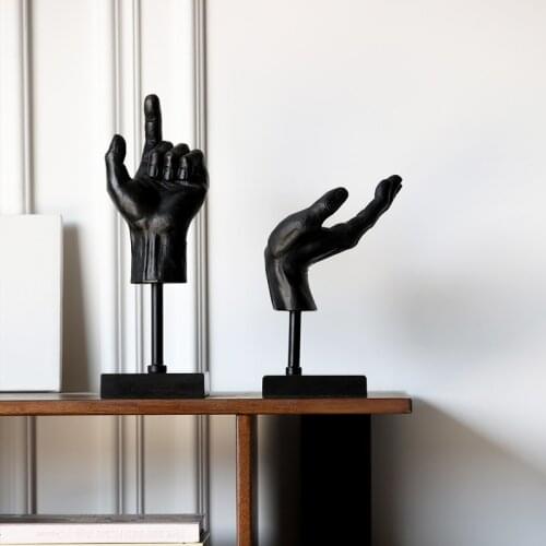 NORDIC ABSTRACT HAND MODEL SCULPTURE DECOR DESKTOP ART FIGURINE LIVING ROOM ORNAMENT OBJECTS OFFICE MARBLE CHRISTMAS GIFTS