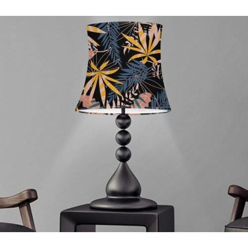 Lampshade Cover for Bedroom Living Room Fabric Lamp Shade Cover for Table Lamp and Floor Lights Tropical Palm Tree Leaves Print