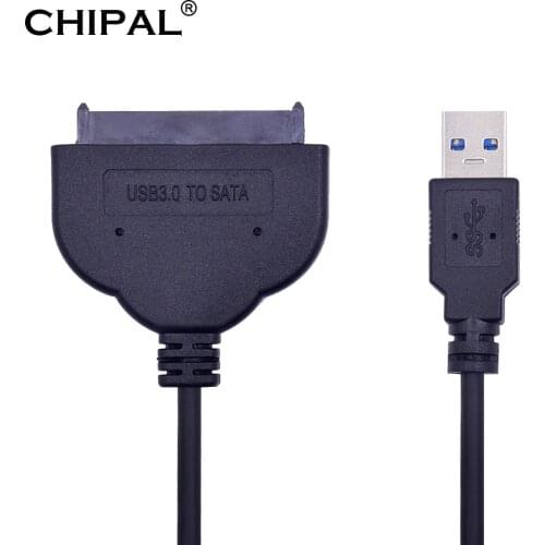 CHIPAL 5Gbps USB 3.0 to SATA 3.0 Cable Adapter USB3.0 to Serial ATA III 7+15 22Pin Converter for 2.5" HDD Hard Disk Drive SSD