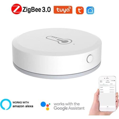 Tuya Smart 3.0 Temperature And Humidity Sensor Battery Powered Works With Alexa Google Assistant And Tuya Zigbee Hub Smart Home