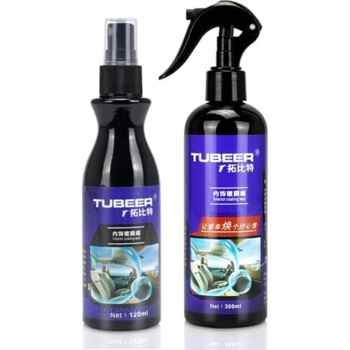 Car Interior Decorative Wax Leather Glazing Waterborne Panel Coating Plastic Renovation Agent Liquid Glass 120/300ML