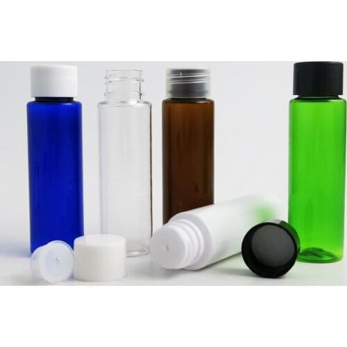 50 x 30ml Travel Portable PET Plastic Perfume Bottle 30cc Square Shoulder Plastic 30g 1oz Screw Cap Fragrance Containers