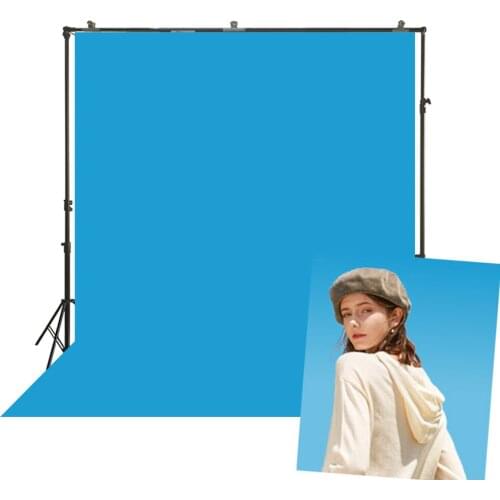 Azure Skyblue Photography Backdrop Solid Color Pure Plain Background Zoom Screen Ins Vlog Photoshoot Portrait Office Photo Booth