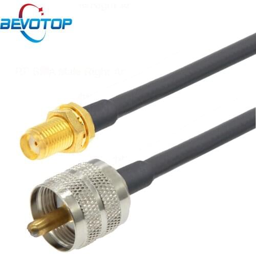 UHF RG58 Cable PL259 UHF Male Plug to SMA Female Jack RF Connector Pigtail Jumper RF Coaxial Extension Cord 50CM 1M 2M 3M 5M