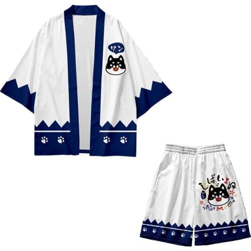 Rural Shiba Inu Kimono Harajuku Funny Kimono Women Men 3D Printing Japanese Summer Autumn Kimono shorts Cosplay