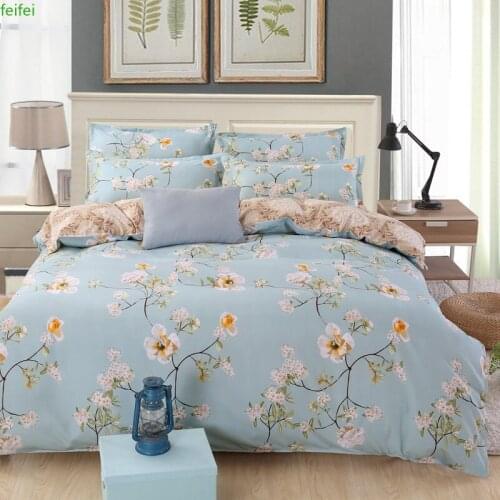 Classic Bedding Set 5 Size Various Patterns Sheets 4 Pieces / Quilt Cover Rural Sheet AB Side Quilt Cover 2021 Simplicity Bed