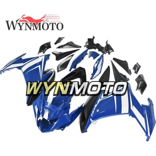 White and Blue Motorcycles Fairings Kit For Yamaha FZ6R 09 10 2009 2010 ABS Plastic Bodywork Kit