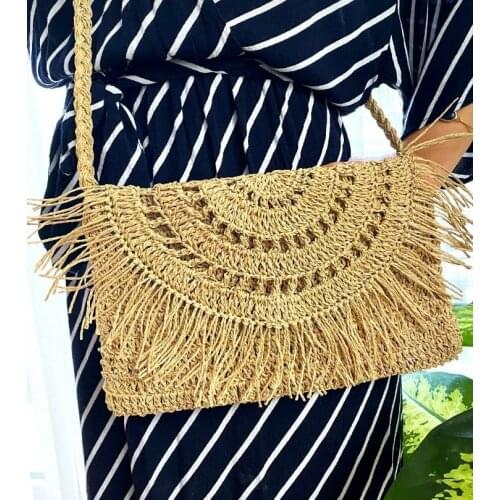 Summer bag crochet summer canvas bag raffia bag fashion bag straw bag