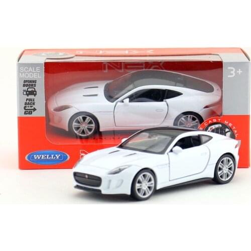 Welly DieCast Metal Model/1:36 Scale/JAGUAR F-TYPE COUPE Toy Car/Pull Back Educational Collection/Childrens gift/Collection