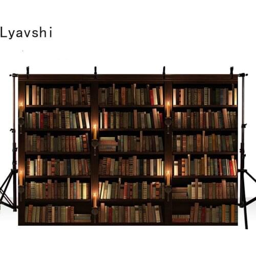 Lyavshi Bookshelf Vintage Room Decoration Baby Photo Background Photo Booth Picture Photography Background