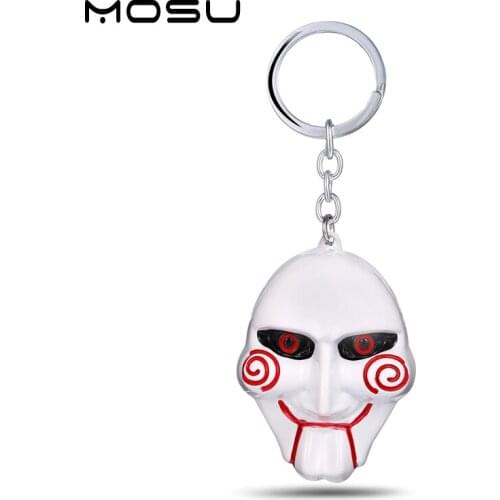 MOSU The Moive SAW Key Chain Killer Mask Metal Key Rings For Women&Men Chaveiro can Drop-shipping