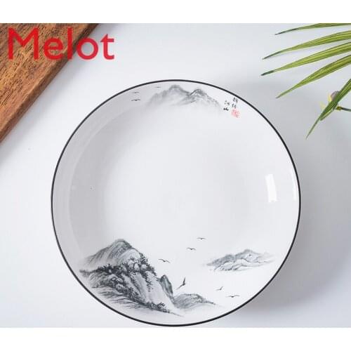 Dish Set Household 40 Pieces Rice Bowl Tableware Set Plate Soup Bowl Combination Multi-Person Bowls, Plates, and Chopsticks