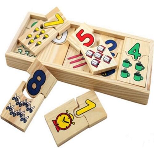 Montessori Learning Educational Wooden Toys for Children Math Puzzle Kids Montessori Puzzle Teaching Logarithmic Matching Games